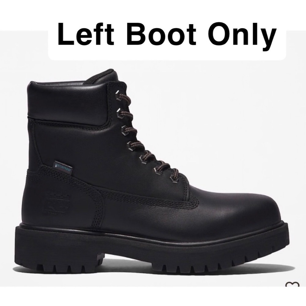 Timberland PRO Mens Black Leather Composite Toe Work Boots Size 11M Left Boot